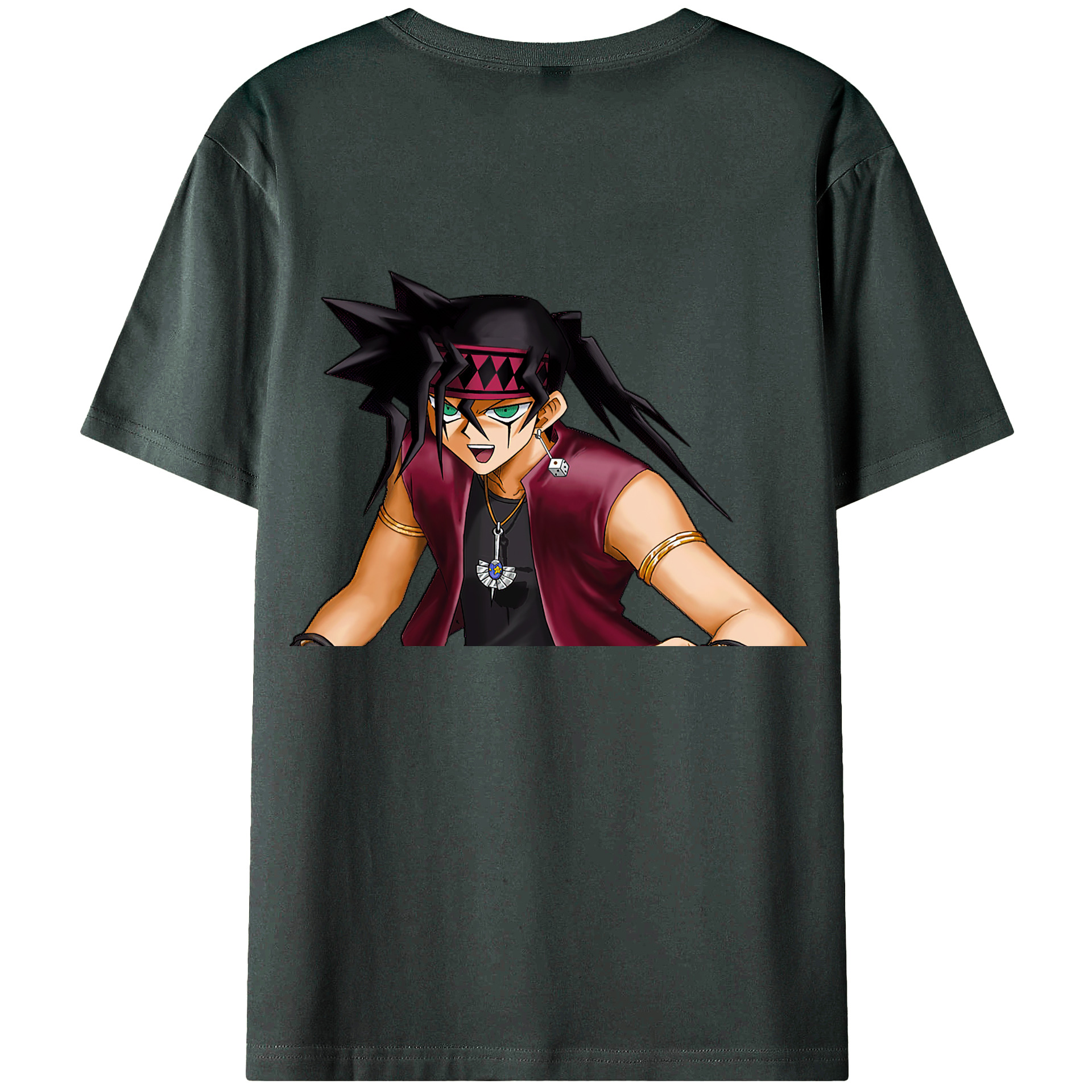 （画像用） 遊☆戯☆王 Yu-Gi-Oh! 綿100％ メンズ半袖Tシャツ（バックプリント） 通気性